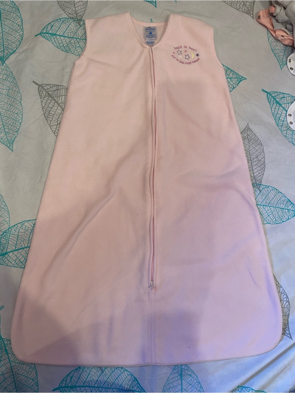Halo Pink Sleeveless Baby Sleep Sack with Front Zip
